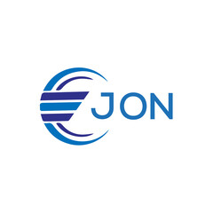 JON letter logo. JON blue image on white background. JON vector logo design for entrepreneur and business. JON best icon.	
 - obrazy, fototapety, plakaty