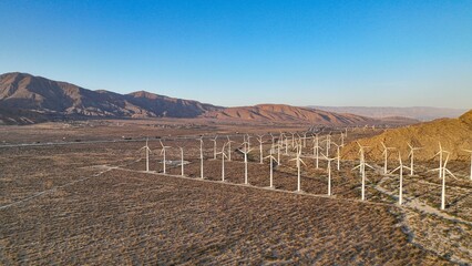 Wind turbines in Cabazon, CA