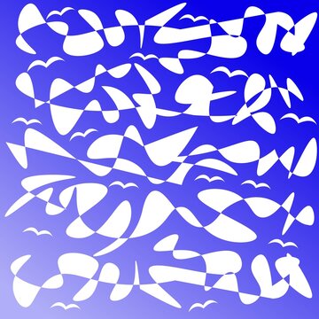 abstracte and blue, pattern