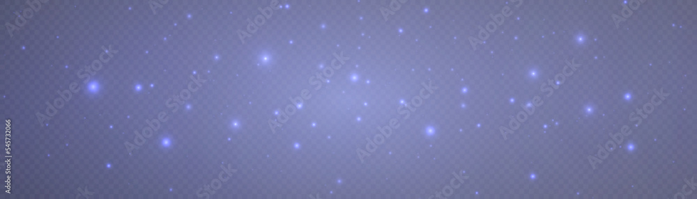 Aufkleber Glowing blue effect with lots of shiny particles isolated on transparent background. Vector star cloud with dusty reflections for design and illustrations.