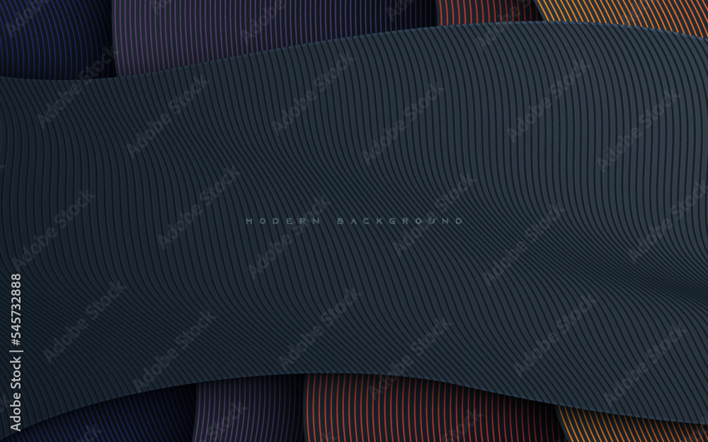 Poster colorful wavy lines background. dynamic textured element. modern gradient light vector illustration.
