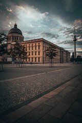 Fototapeta premium Vertical shot of the Berliner Dom at sunset
