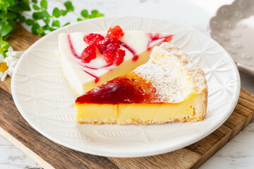 お皿の上のシュートケーキ