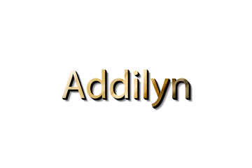 ADDILYN 3D GOLD AND BLACK MOCKUP