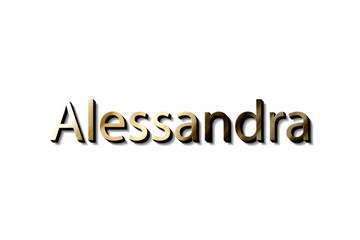 ALESSANDRA 3D MOCKUP NAME