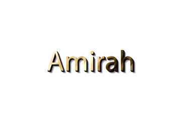 AMIRAH 3D MOCKUP NAME
