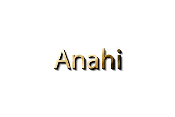 ANAHI 3D NAME MOCKUP