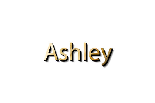ASHLEY 3D TEXT NAME MOCKUP