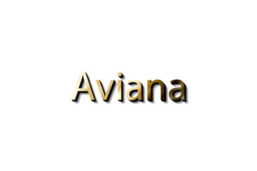 AVIANA 3D TEXT MOCKUP