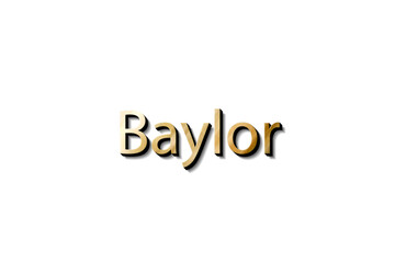 BAYLOR 3D NAME MOCKUP