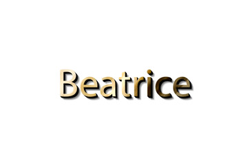 BEATRICE 3D TEXT MOCKUP