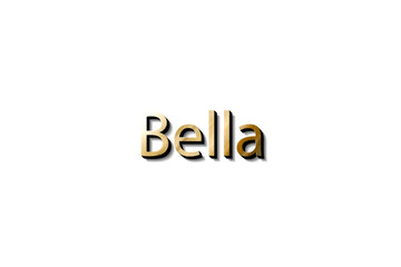 BELLA 3D TEXT NAME MOCKUP