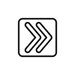 right arow flat line icon