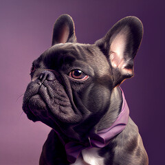 French bulldog. Portrait of a french bulldog dog. Dog portrait