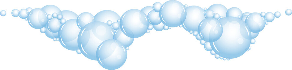 Soap foam with bubbles. Shampoo and soap foam sud. 