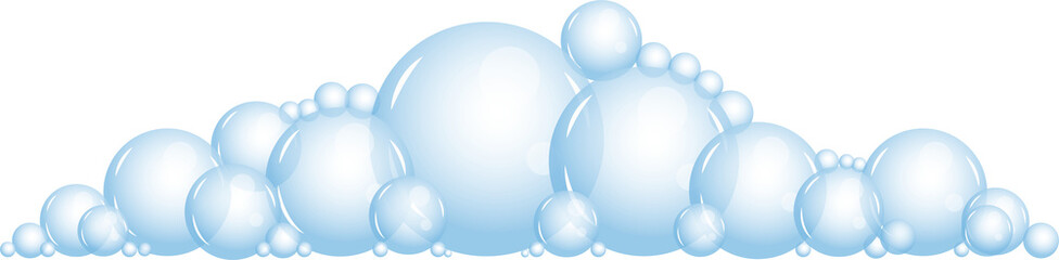 Soap foam with bubbles. Shampoo and soap foam sud. 