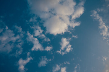 clouds in the blue sky, cloudy sky in winter