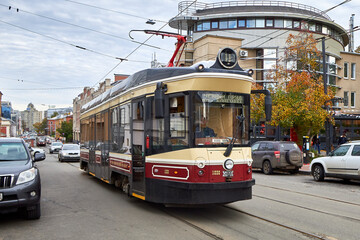 Fototapeta premium tram in the city