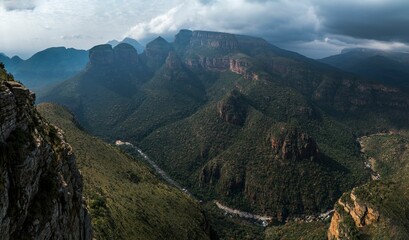 Fototapeta na wymiar Beautiful view of the Blyde River Canyon in South Africa.