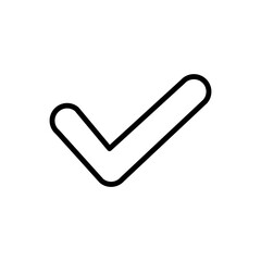 approved symbol flat line icon