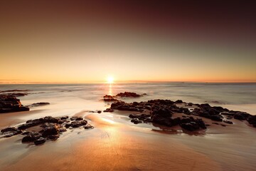 Sunset at the Bunbury beach in Western Australia