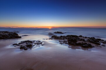 Sunset at the Bunbury beach in Western Australia