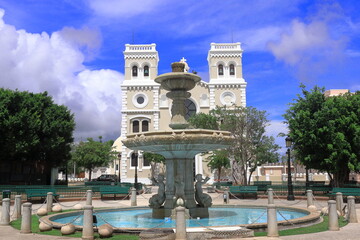 fountain in front of the church