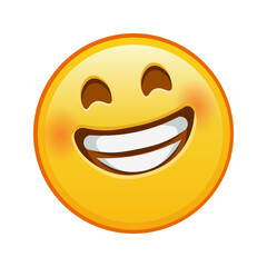 Grinning face with laughing eyes Large size of yellow emoji smile