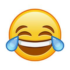 Face with tears of joy Large size of yellow emoji smile