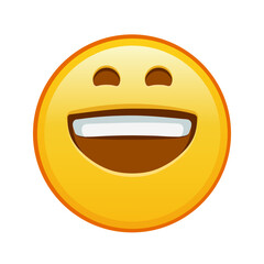 Obraz premium Grinning face Large size of yellow emoji smile