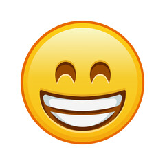 Grinning face with laughing eyes Large size of yellow emoji smile