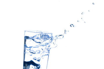 The image of pouring drinking water, into a glass,