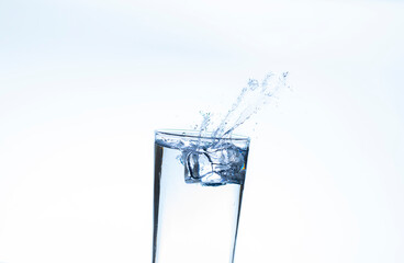 The image of pouring drinking water, into a glass,