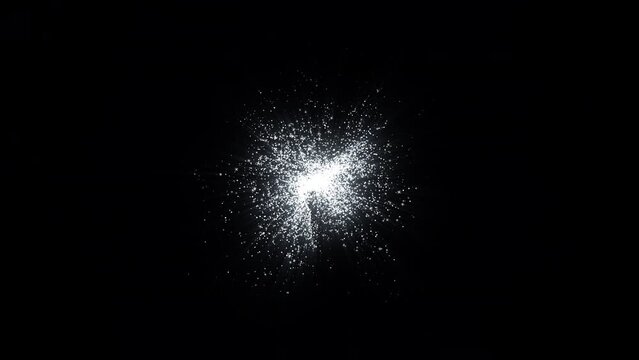 4k Abstract background. Glowing sphere particles. Floating bokeh lights. Celebration motion gesign. Glitters, sparkles. 
