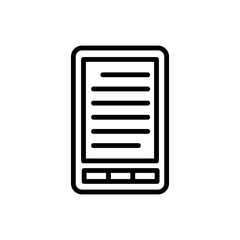 ebook symbol flat line icon