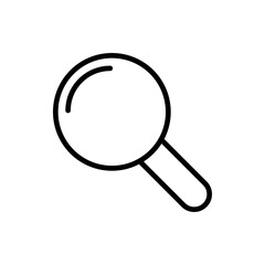 search symbol flat line icon