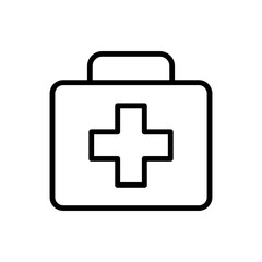 first aid symbol flat line icon