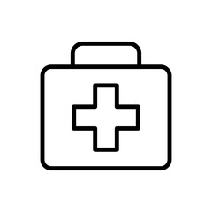 first aid symbol flat line icon