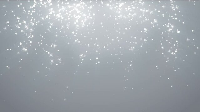 4k Abstract background. Glowing particles. Floating bokeh lights. Celebration motion gesign. Abstraction snowflakes falling.