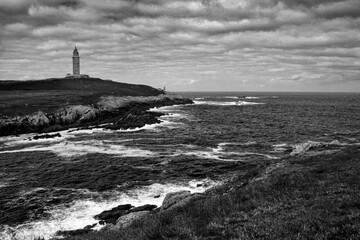 Faros de la Península Ibérica en Blanco y Negro. 