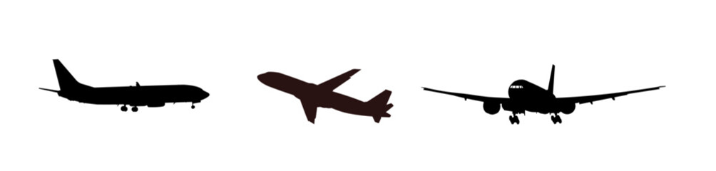 set of airplane silhouettes