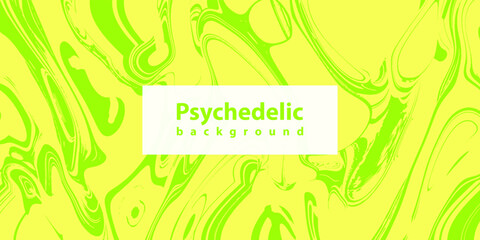 Yellow green vector abstract psychedelic background