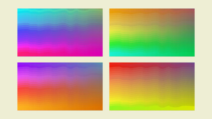 Set of vector gradients in colorful. For covers, wallpapers, branding and other projects.