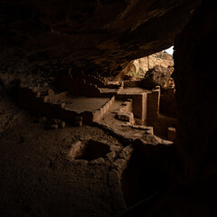 Shadows In The Back of Ruins In Mesa Verde