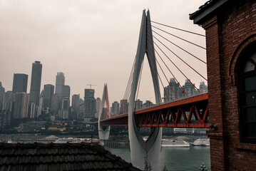 Fototapeta premium bridge scene Chongqing, China