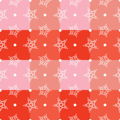 Set Vector seamless snowflake pattern snow repeated background trendy color new year xmas pattern with snow 