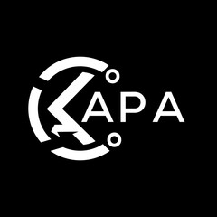 APA letter logo. APA black background and white letter. APA technology Monogram logo design for entrepreneur and business. APA best icon.
 - obrazy, fototapety, plakaty