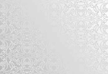 white background with floral ornaments