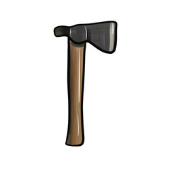 axe isolated on white