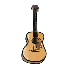Fototapeta premium acoustic guitar isolated on white